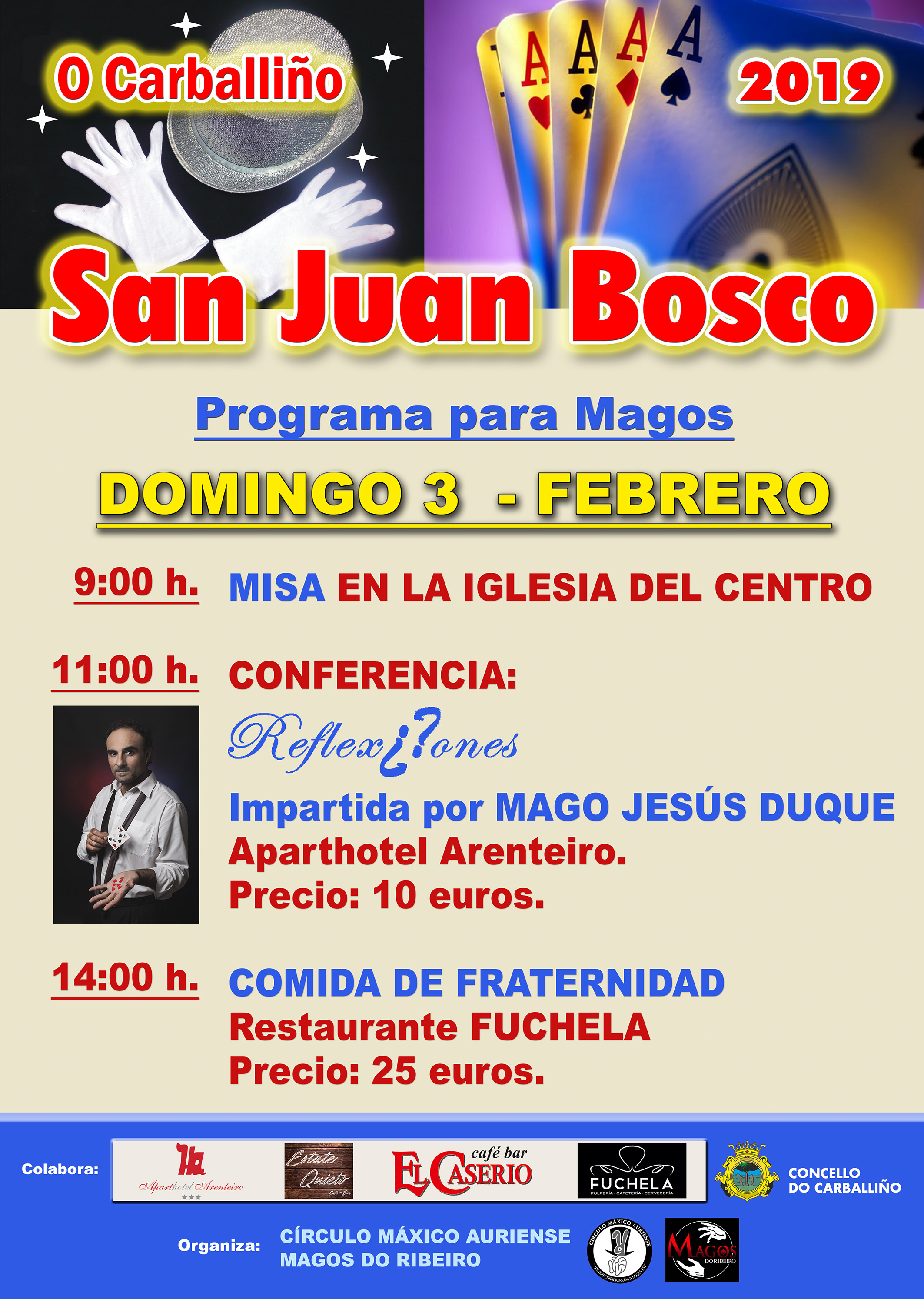 imagen cartel magos san juan bosco carballiño 2019